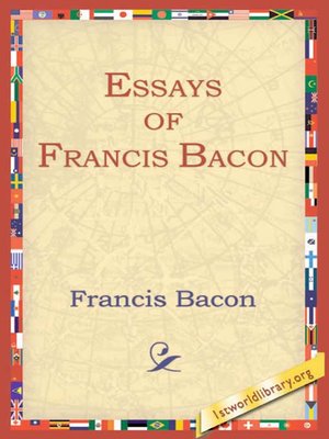 list of francis bacon essays